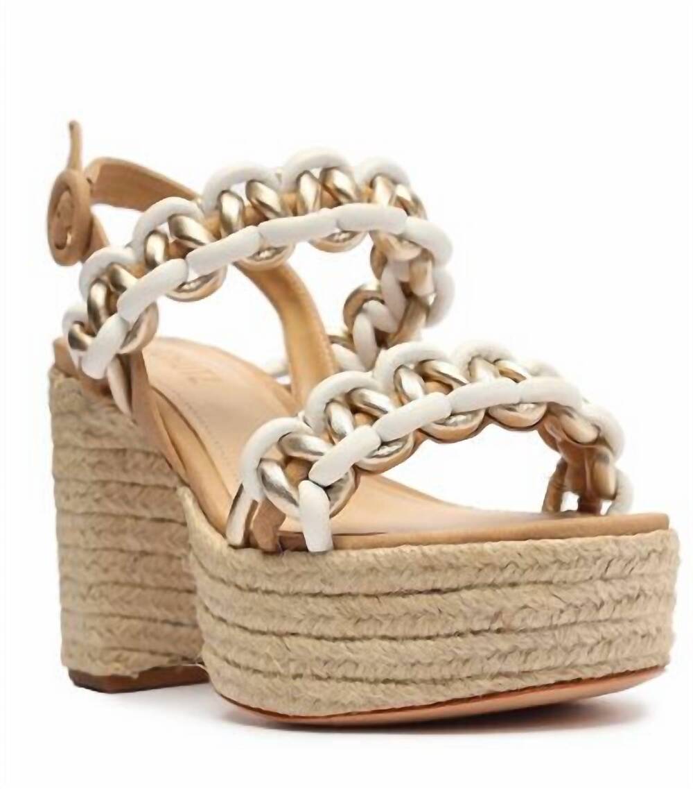 NEW SCHUTZ women's juliet platform sandals in beige